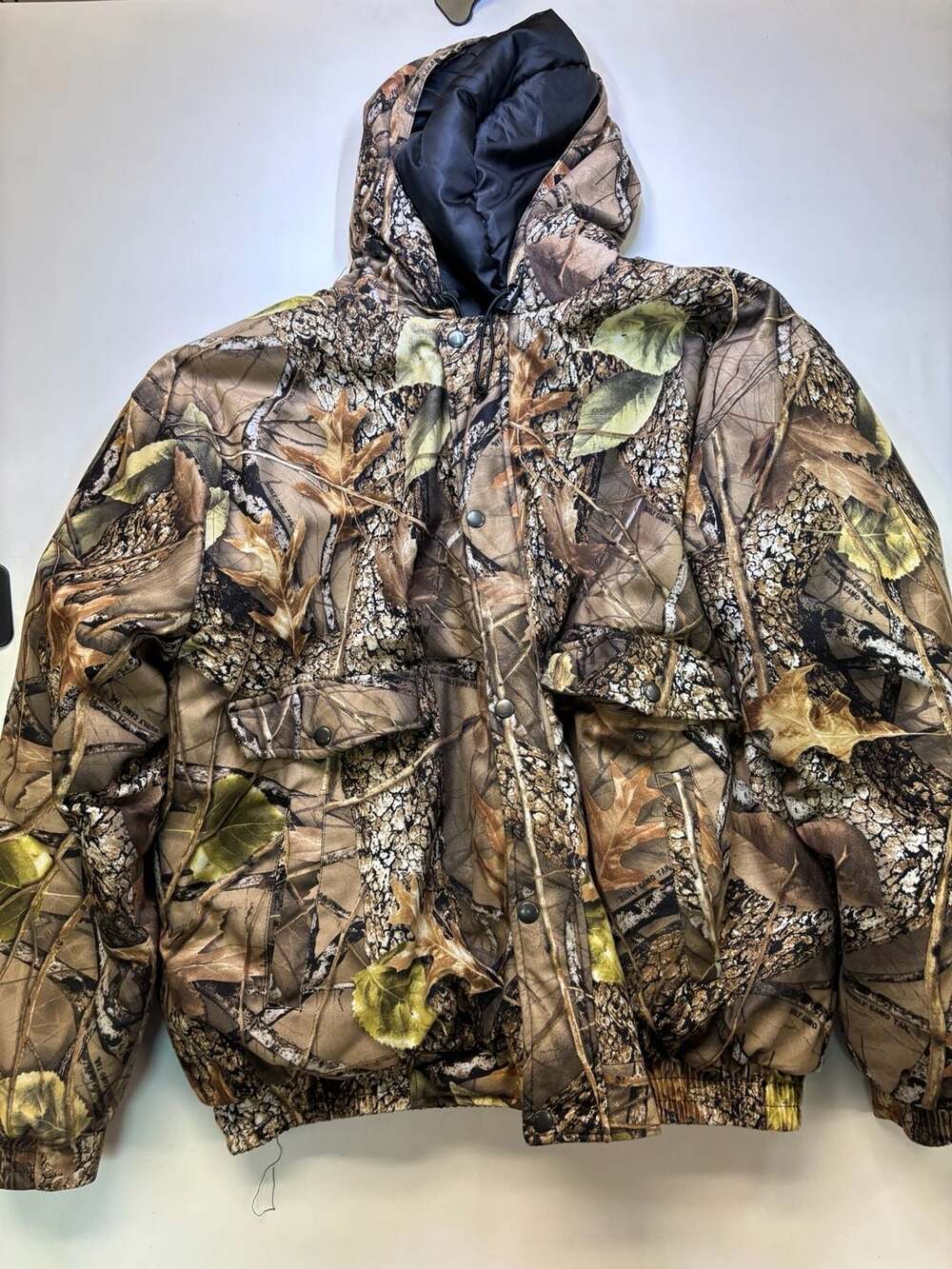 WFS Burly Camo Jacket Size XL Hooded Hunting Outdoor Wear